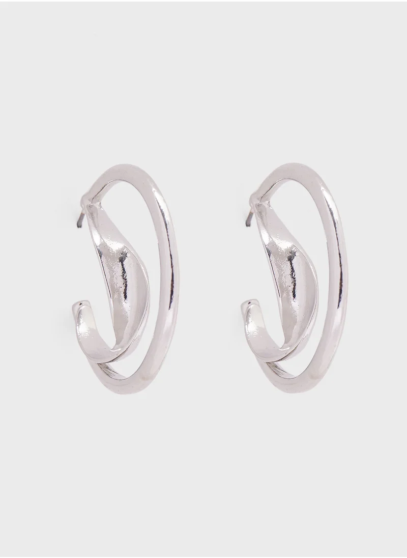 Ginger Abstract Hoop Earrings