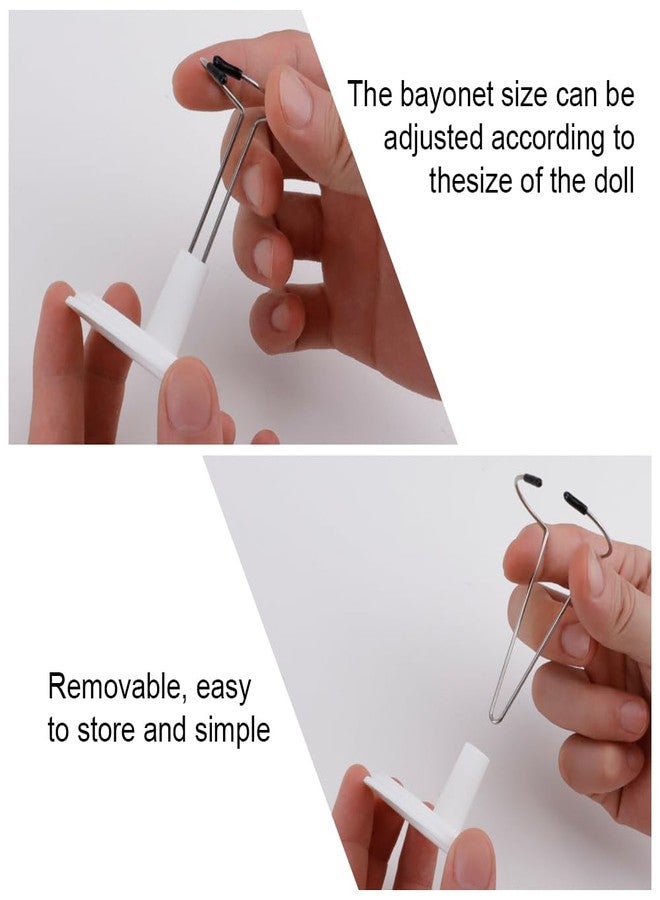 HMIEPRS 5pcs Doll Stand Display Holder, Stand Action Figure Display Rack, Doll Bracket Support Portable for Decoration Home Store Market (White) - Image 4