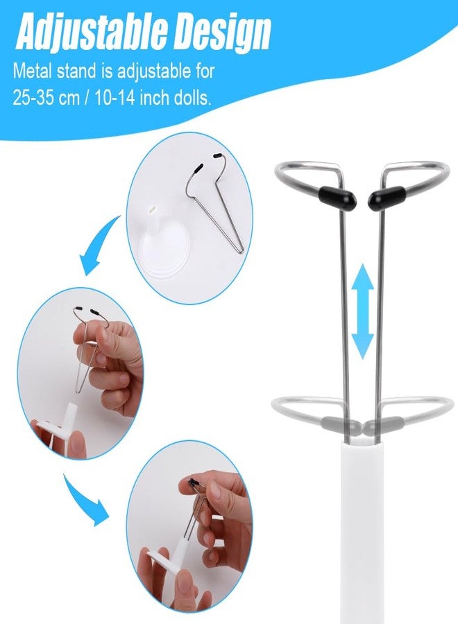 HMIEPRS 5pcs Doll Stand Display Holder, Stand Action Figure Display Rack, Doll Bracket Support Portable for Decoration Home Store Market (White) - Image 5