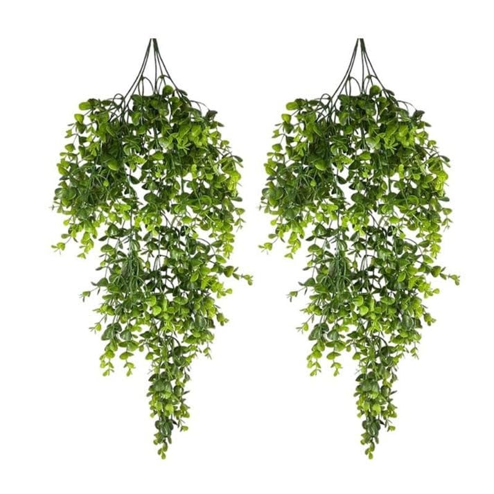 WYTE ORIGIN 2Pcs Artificial Hanging Plants Fern Vine - Fake Ivy Leaves Decoration for Indoors & Outdoors, Faux Foliage Greenery Decor for Living Room, Balcony, Garden, Bedroom (2Pcs) (Green-h) - Image 1