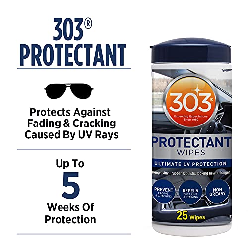 303 Products Automotive Protectant Wipes - Helps Prevent Fading & Cracking, Repels Dust, Lint & Staining, Superior UV Protection & Restores Lost Color, Exterior & Interior Car Cleaning Supplies - Image 2