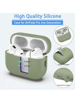 wexon Protective Shockproof Silicone Case Cover for Apple AirPods pro 2 Generation ArmyGreen  - Image 4