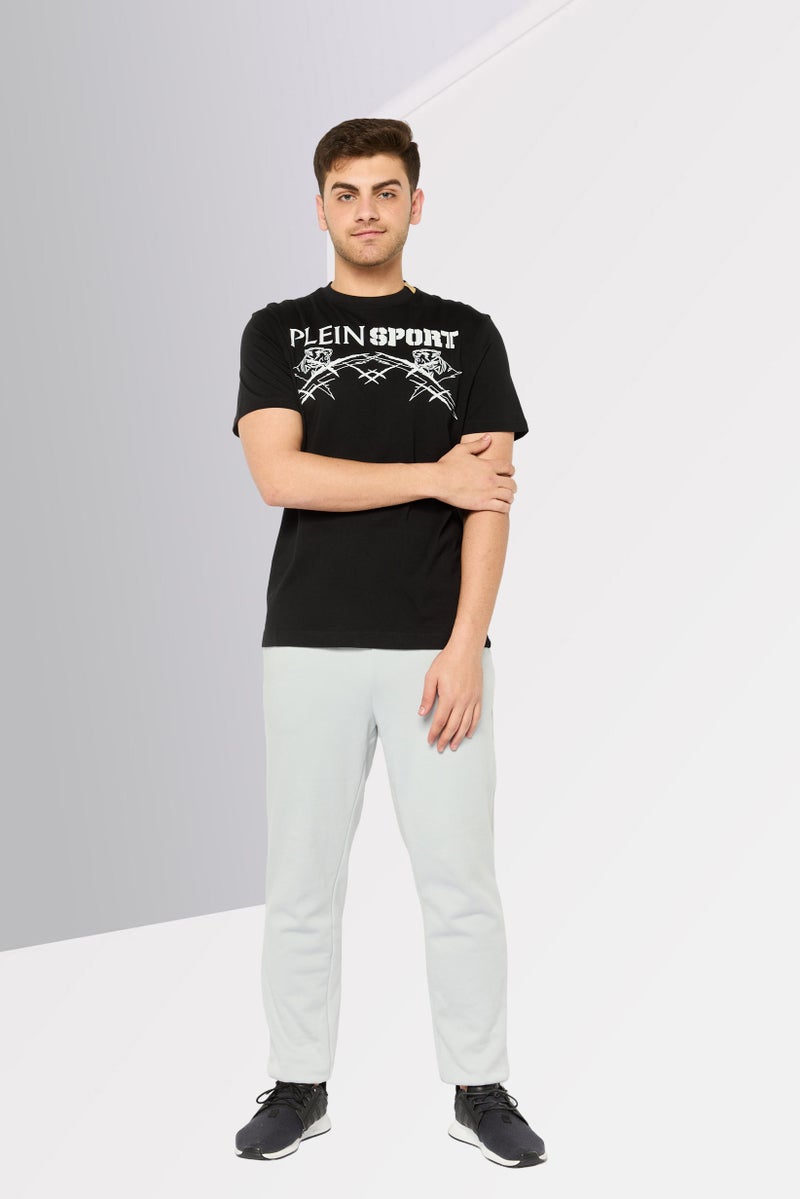 PHILIPP PLEIN Plein Sport Men Sportswear Fit Short Sleeves Outdoor T-Shirt, Black - Image 2