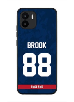 Rugged Black Edge Case for Xiaomi Redmi A1, Slim fit Soft Case Flexible Rubber Edges Thin Cover - Player Name - Harry Brook, Jersey Number- 88