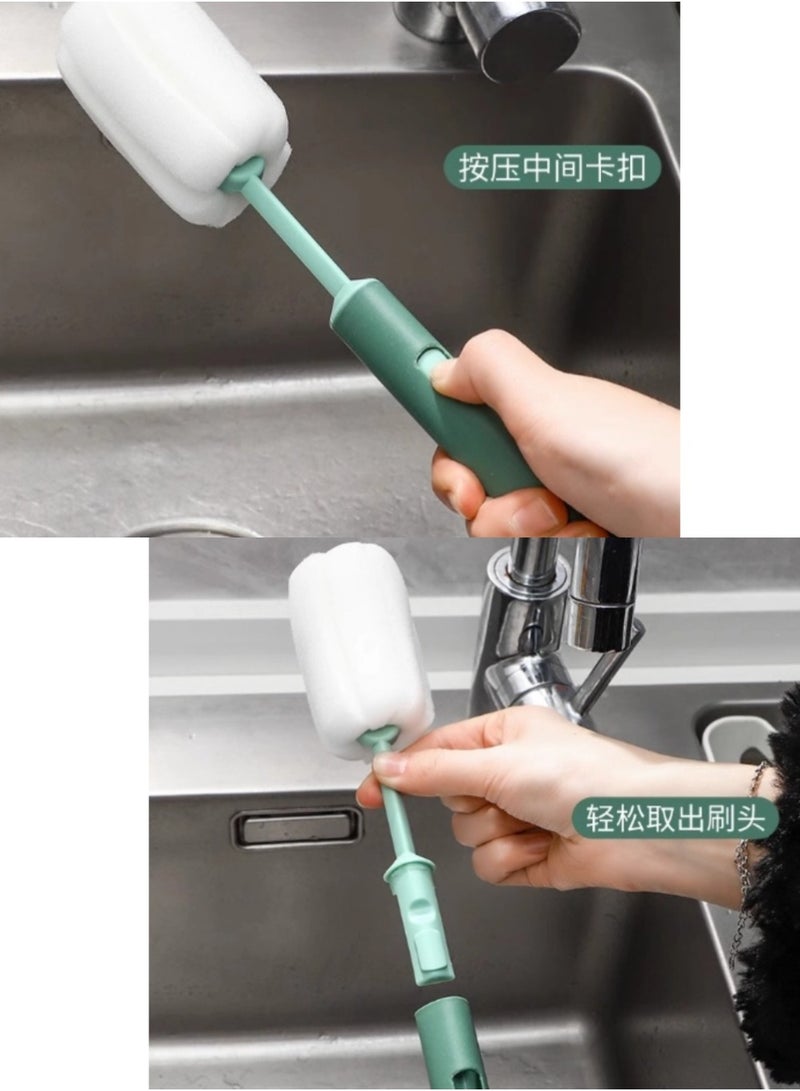 Bottle brush, suitable for cleaning various water cups, kettles and baby bottles. It can clean coffee cups, water cups, water bottles, thermos cups, etc. Detachable - Image 3