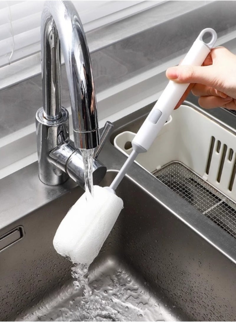 Bottle brush, suitable for cleaning various water cups, kettles and baby bottles. It can clean coffee cups, water cups, water bottles, thermos cups, etc. Detachable - Image 2