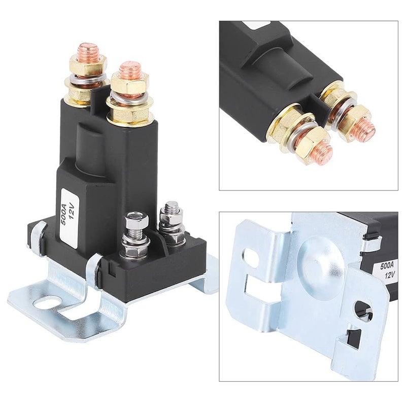 Qiilu 500A 12V Car Auto Starting Relay Automotive Battery Isolator Relay for Car Power Switch - 500 Amp Battery Isolator and for Cars - High Current Solenoid Auto - Image 5
