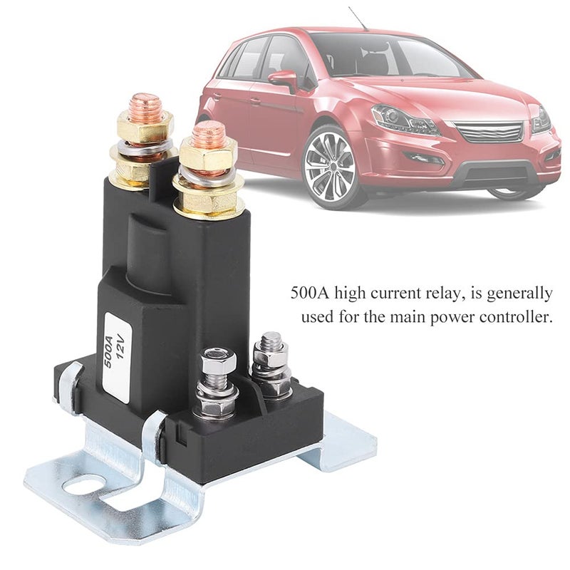 Qiilu 500A 12V Car Auto Starting Relay Automotive Battery Isolator Relay for Car Power Switch - 500 Amp Battery Isolator and for Cars - High Current Solenoid Auto - Image 3