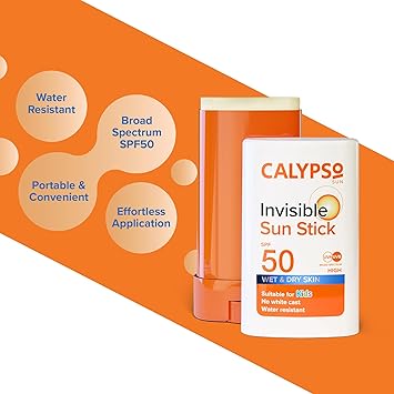 Calypso Invisible Sun Stick SPF50 Sun Protection for Wet and Dry Skin 15g - Image 4