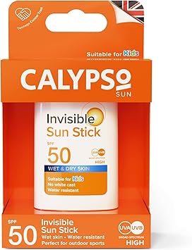 Calypso Invisible Sun Stick SPF50 Sun Protection for Wet and Dry Skin 15g - Image 1
