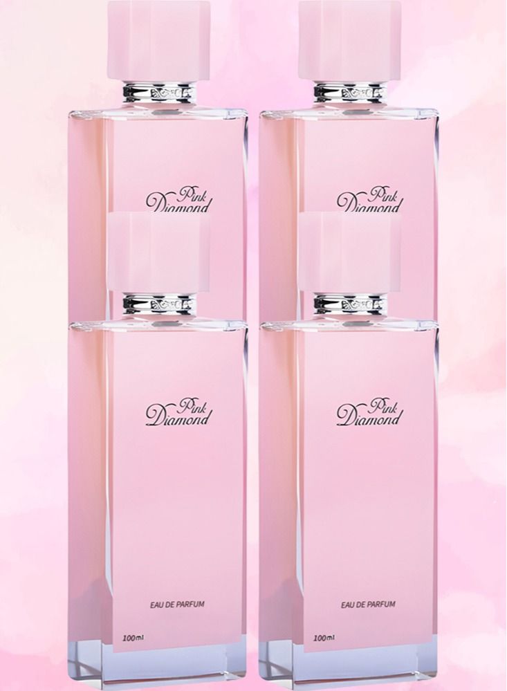 Banafa 4 Pieces Pink Diamond Perfume 100ml EDP - Image 1