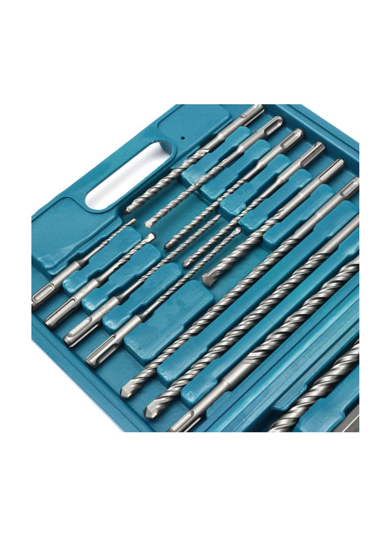 17 in 1 Drill Bits Chisel SDS Plus Rotary Hammer Bits Set For Bosch Hilti Plus