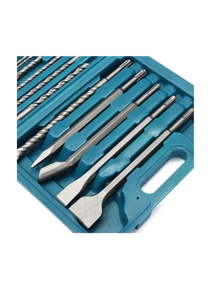 17 in 1 Drill Bits Chisel SDS Plus Rotary Hammer Bits Set For Bosch Hilti Plus