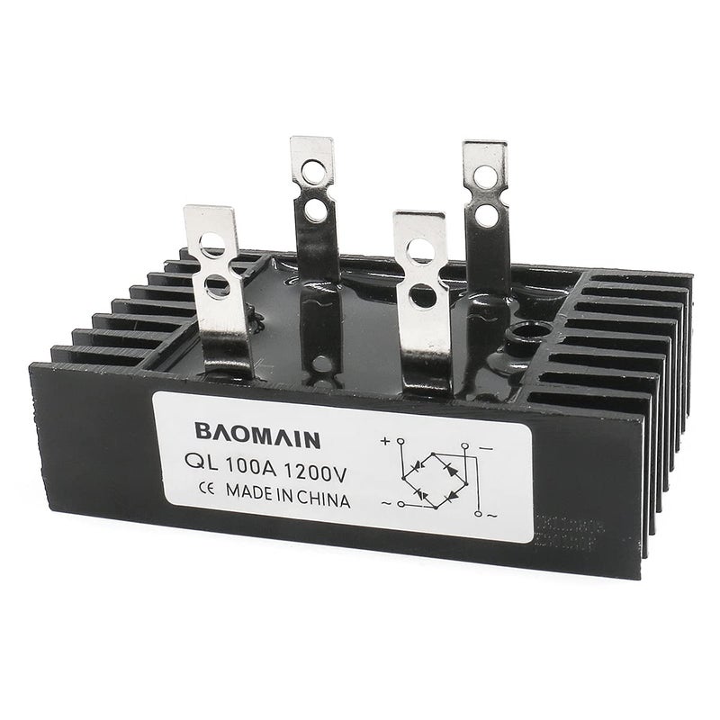 Baomain 100A Amp 1200V Volt Diode Bridge Rectifier Metal QL100A - Image 1