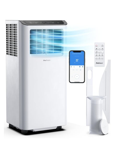 Pro Breeze 12000 BTU Portable Air Conditioner - Smart Home WiFi Compatible with 24-Hour Digital Timer, Smart Display & Window Venting Kit Included - Air Conditioning Unit for Home & Office