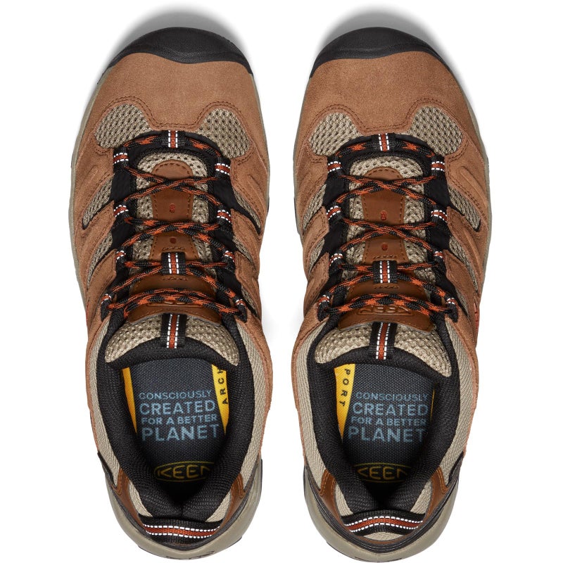 KEEN Men's Headout Low Height Waterproof All Terrain Hiking Shoes, Bison/Fossil Orange, 10 - Image 5