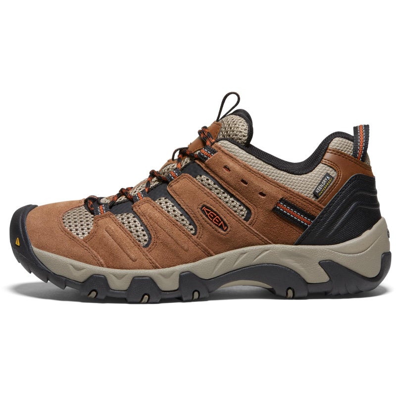 KEEN Men's Headout Low Height Waterproof All Terrain Hiking Shoes, Bison/Fossil Orange, 10 - Image 3