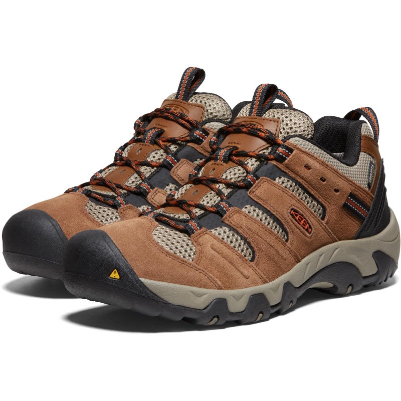 KEEN Men's Headout Low Height Waterproof All Terrain Hiking Shoes, Bison/Fossil Orange, 10 - Image 4
