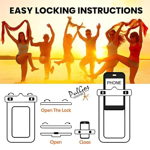 PulGos Pack of 2 Waterproof Phone Pouch (Blue) | IPX8 Transparent Mobile Pouch with Lanyard | Secure Lock Clear Phone Cover for 𝐢𝐏𝐡𝐨𝐧𝐞 & 𝐀𝐧𝐝𝐫𝐨𝐢𝐝 | Swimming, Beach,Travel & Water Sports - Image 5