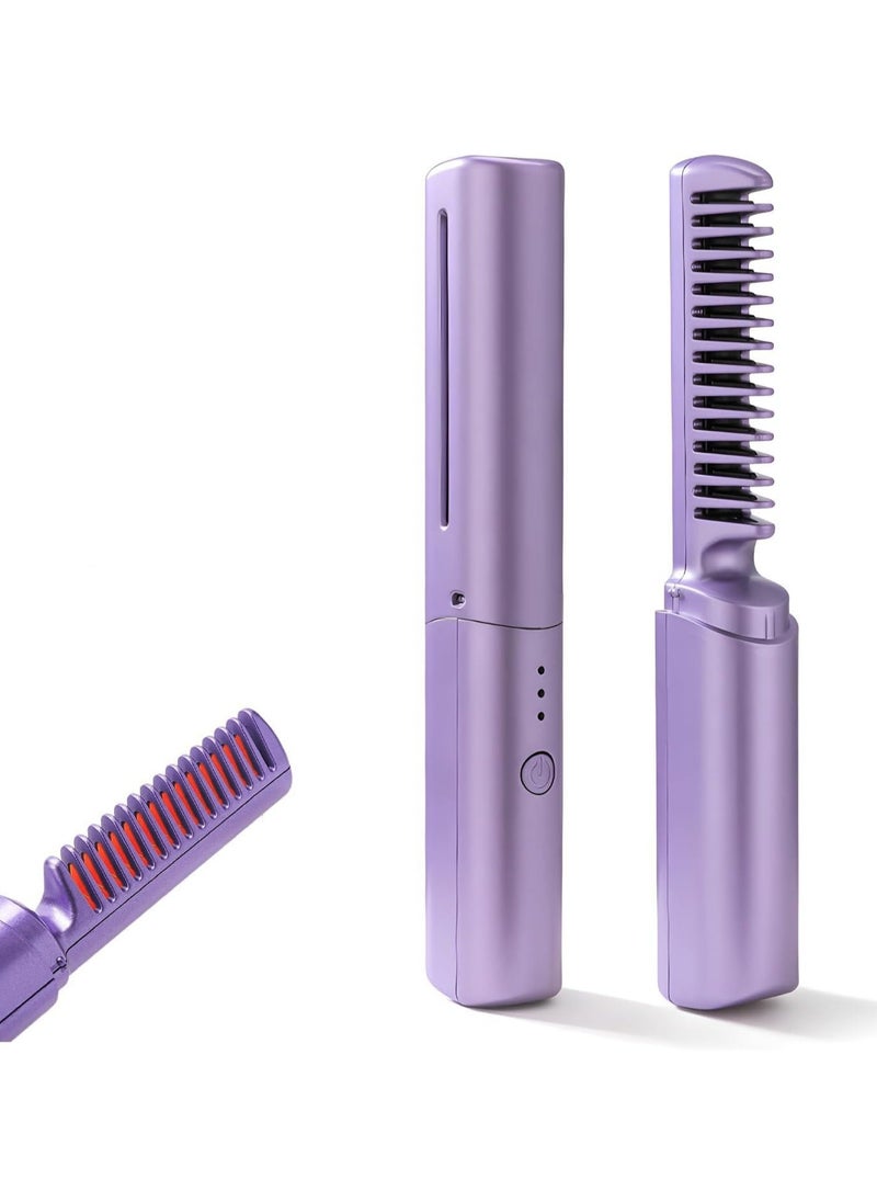 Portable Heat Comb with Safety Cover Rechargeable