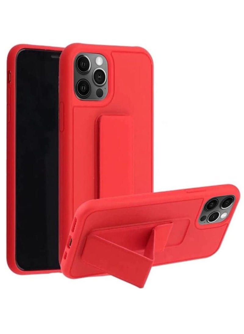 VITION Case Cover For iPhone 13 Pro, Finger Grip Phone Holder Case and Car Magnetic Multi-function 3 in 1 Shockproof Back Cover Protective Case (iPhone 13 Pro) Red - Image 1