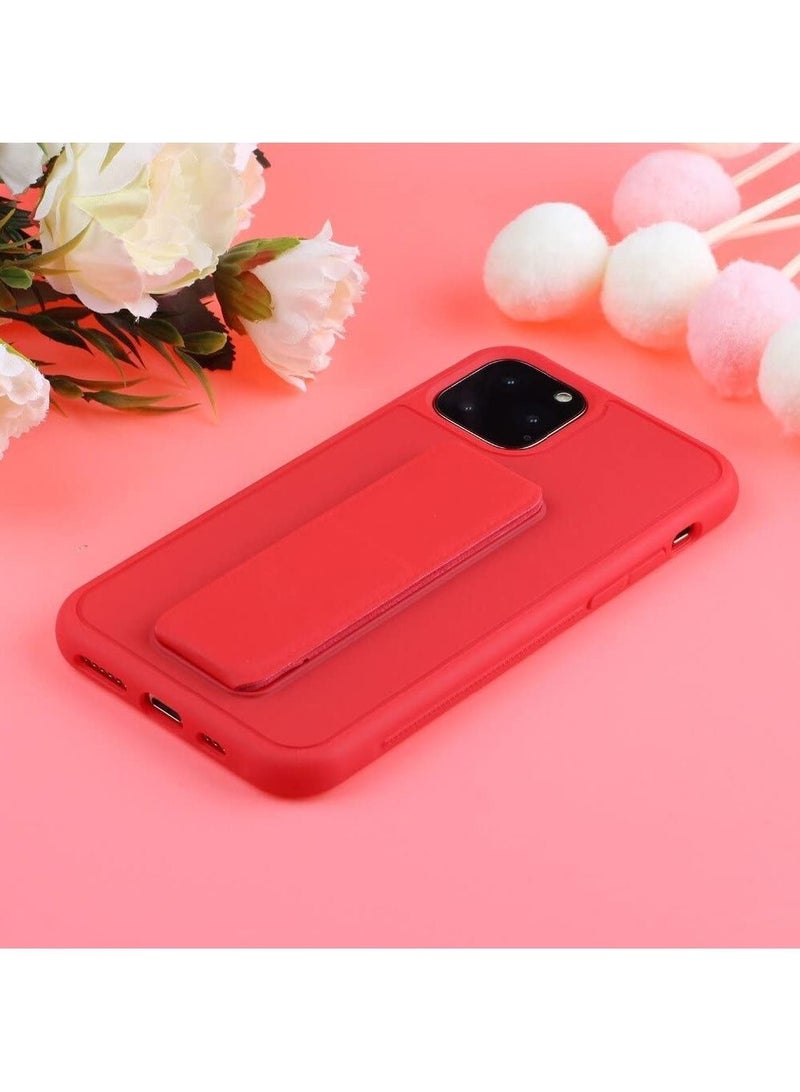 VITION Case Cover For iPhone 13 Pro, Finger Grip Phone Holder Case and Car Magnetic Multi-function 3 in 1 Shockproof Back Cover Protective Case (iPhone 13 Pro) Red - Image 4