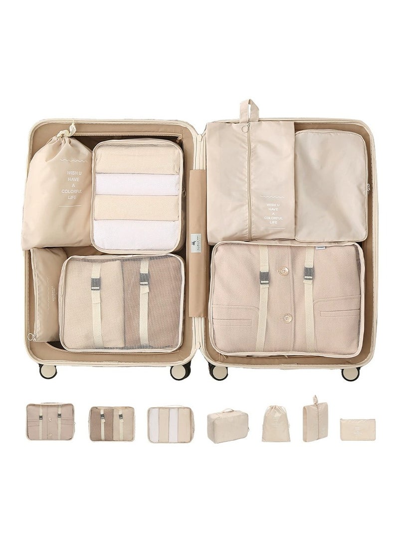 San Yi Travel Storage Set 7-Piece – Waterproof & Moisture-Proof Organizer Bags, Secure Strap Design, Portable Underwear & Shoe Packs - Image 1