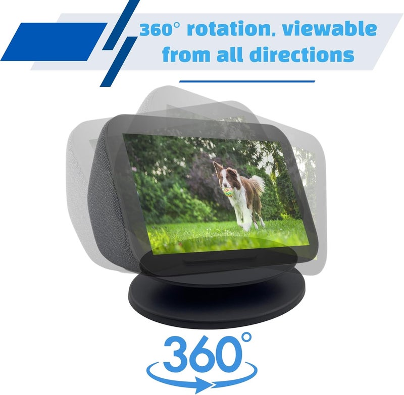 Sintron Smart Display Adjustable Stand for ꜱʜᴏᴡ 5 & ꜱʜᴏᴡ 8 (1st Gen and 2nd Gen), Adjustable Tilt Function Magnetic Stand Mount with 360 Degree Rotation Swivel Holder, and Anti-Slip Base (Black) - Image 4