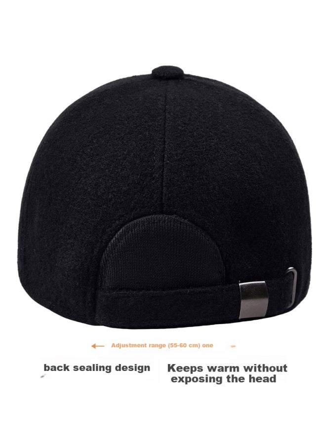 Denssyne Desina Men's Winter Fleece-lined Thickened Warm Back-closure Baseball Cap Outdoor Cold-resistant Premium Duckbill Hat - Image 2
