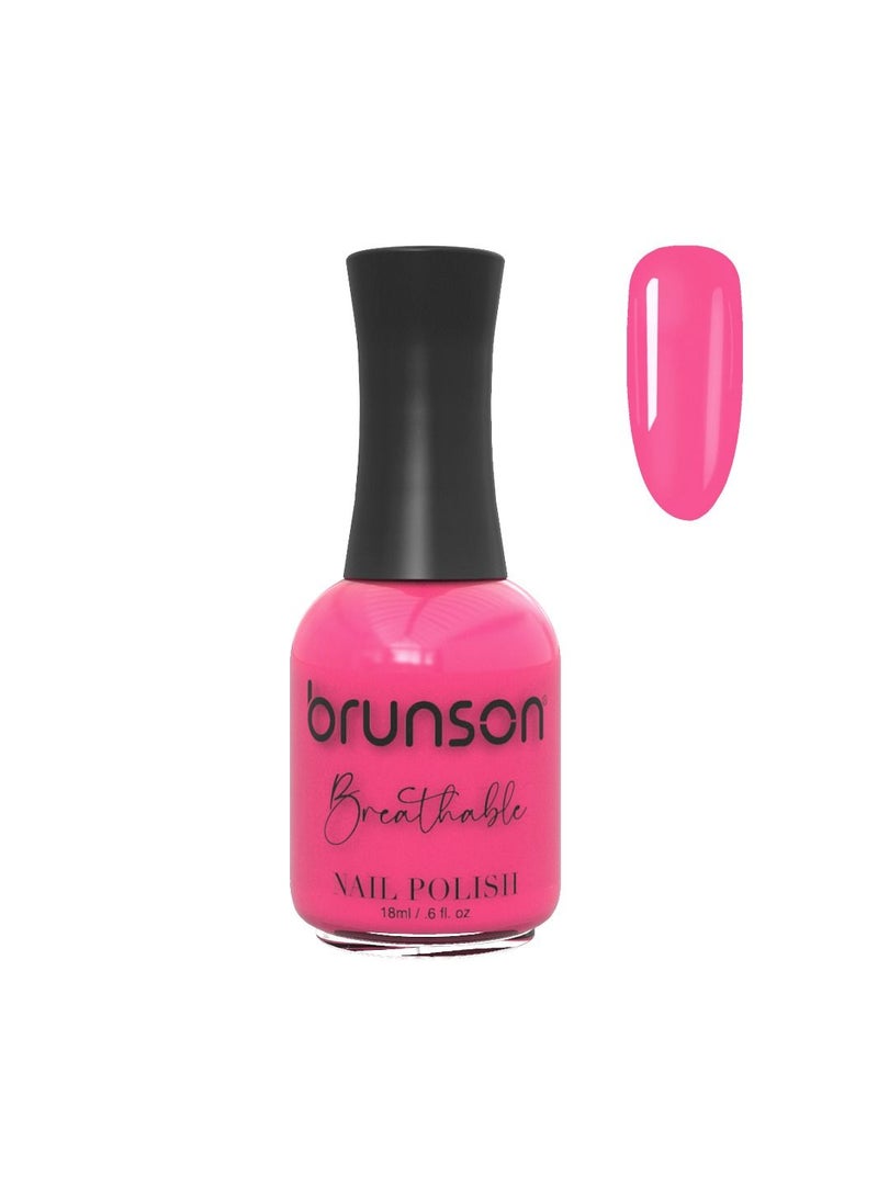 Brunson Breathable Nail Polish Halal Nail Lacquer Wudu friendly Quick Dry long lasting but easy peel off Glossy Shine Water Based Nail paint 18ml