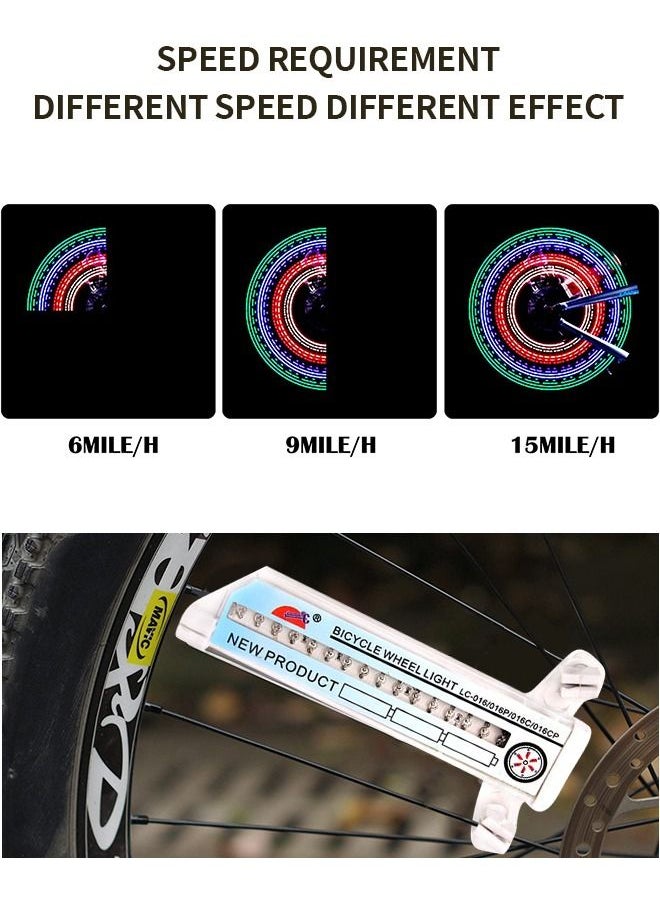 Bike Wheel Lights, LED Waterproof Bicycle Spoke Tire Light with 16-LED and 32 Different Patterns Bicycle Rim Lights for Mountain Bike/Road Bikes/Hybrid Bike/Folding Bike - pzsku/Z1E83A81BD53650B508D1Z/45/_/1660977329/138aa0aa-eb3b-46c5-a15c-fbf33f10a5cc