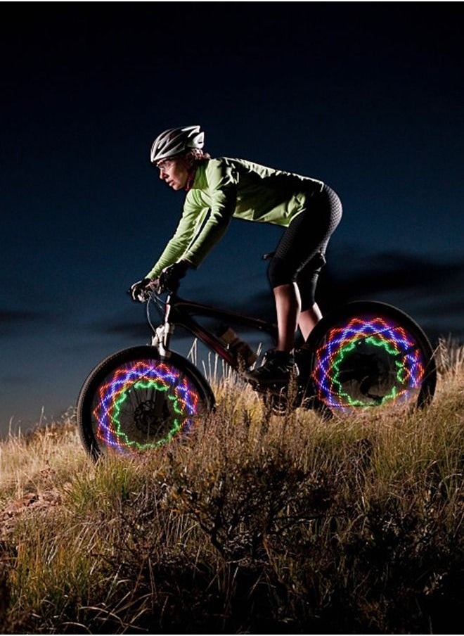 Bike Wheel Lights, LED Waterproof Bicycle Spoke Tire Light with 16-LED and 32 Different Patterns Bicycle Rim Lights for Mountain Bike/Road Bikes/Hybrid Bike/Folding Bike - pzsku/Z1E83A81BD53650B508D1Z/45/_/1660977329/14797c09-39e0-4e44-ac07-d76ee8bb20a2