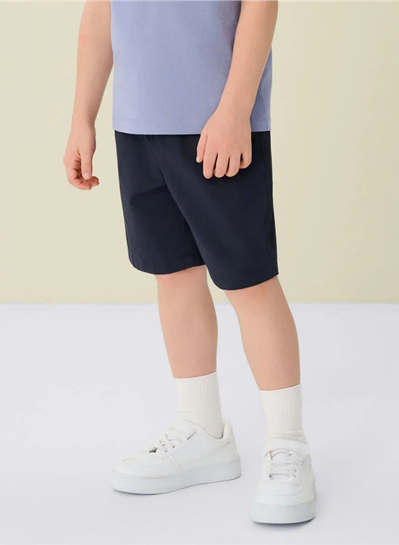 GIORDANO  Kids’ Cotton Twill Drawstring Shorts with Elastic Waist  | Best Price UAE