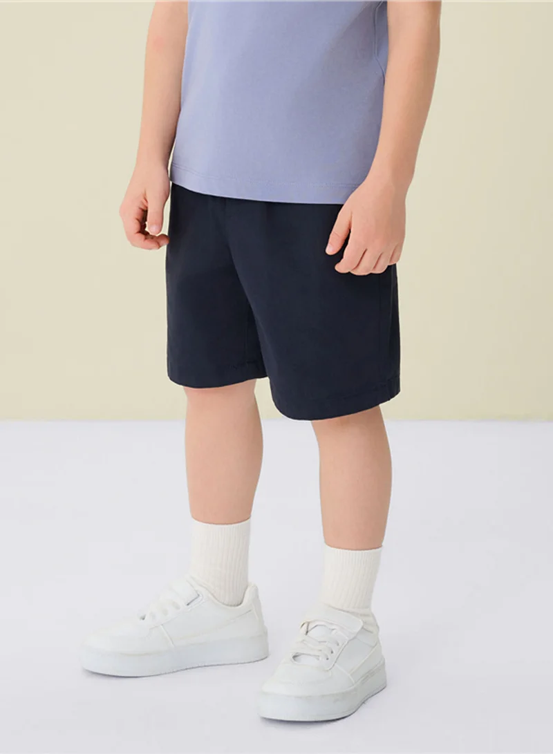 GIORDANO  Kids’ Cotton Twill Drawstring Shorts with Elastic Waist  | Best Price UAE