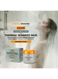 guam Guam Seaweed & Tourmaline Thermal Mud Cellulite Remover | 3-minute Shower Body Mask for Cellulite Removal | Hot Infrared FIR Anti Cellulite Treatment for Thighs and Legs, 1.1LB  - Image 5