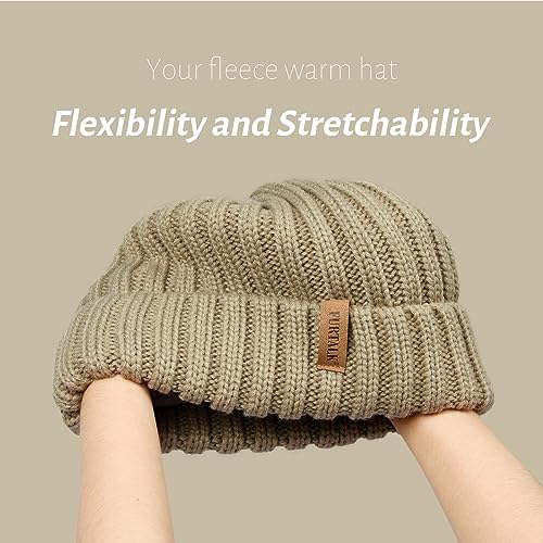 FURTALK Winter Hats for Women Fleece Lined Beanie Knit Chunky Womens Snow Cap - Image 2