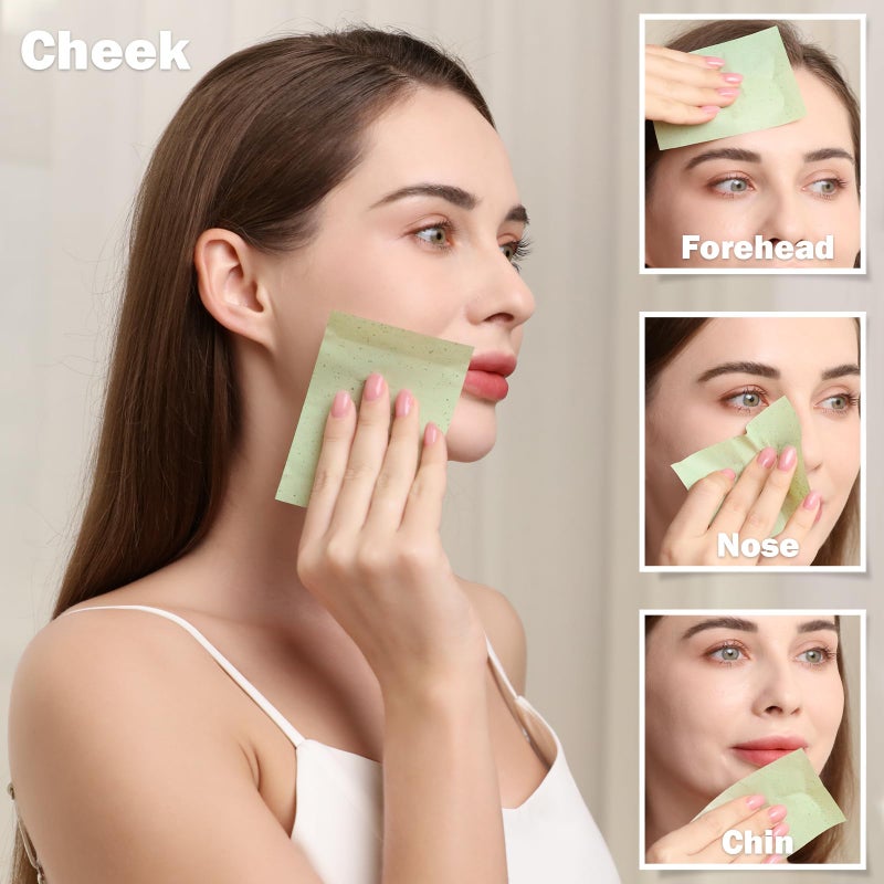 Teenitor Oil Blotting Sheets for Face, 600 Sheet Oil Absorbing Sheets for Face, Blotting Papers for Face Blotting Paper for Oily Skin, Oil Wipes for Face Oil Sheets, Oil Pads for Face Oil Control Film - Image 4