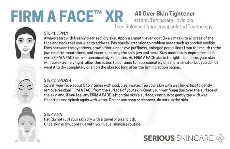 Serious Skincare - Instant FIRM A FACE XR - Temporary Face Tightener - Invisibly Firm, Lift, and Smooth the Look of Fine Lines, Deep Wrinkles and Pores - Anti-Aging Retinol - 3.2 Fl Oz (2Pack) - Image 5