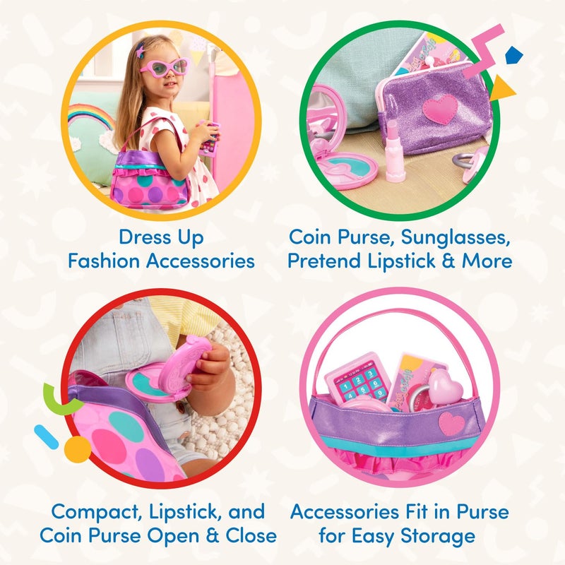 Battat â€“ Play Circle â€“ Makeup & Beauty Set â€“ Dress Up Fashion Accessories â€“ Pretend Play â€“ Princess Purse Set â€“ 3+ Years - Image 3