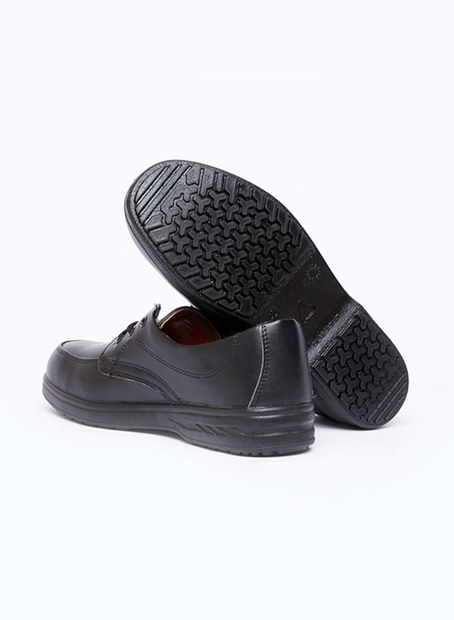 جلاديتور حذاء سلامة رجالي غلادياتور 003 برباط أسود جلد EX SBP بمقدمة و نعل فولاذي منخفض الكاحل - Image 2