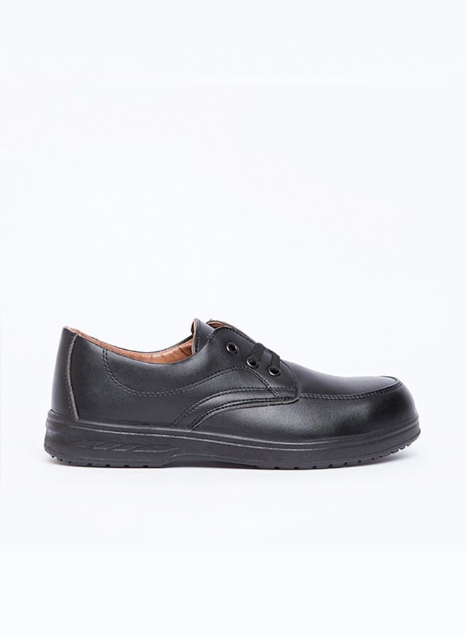 Gladiator 003 Men’s Steel Toe Leather Safety Shoes, Black, EX SBP, Low Ankle, Lace-Up - Image 4