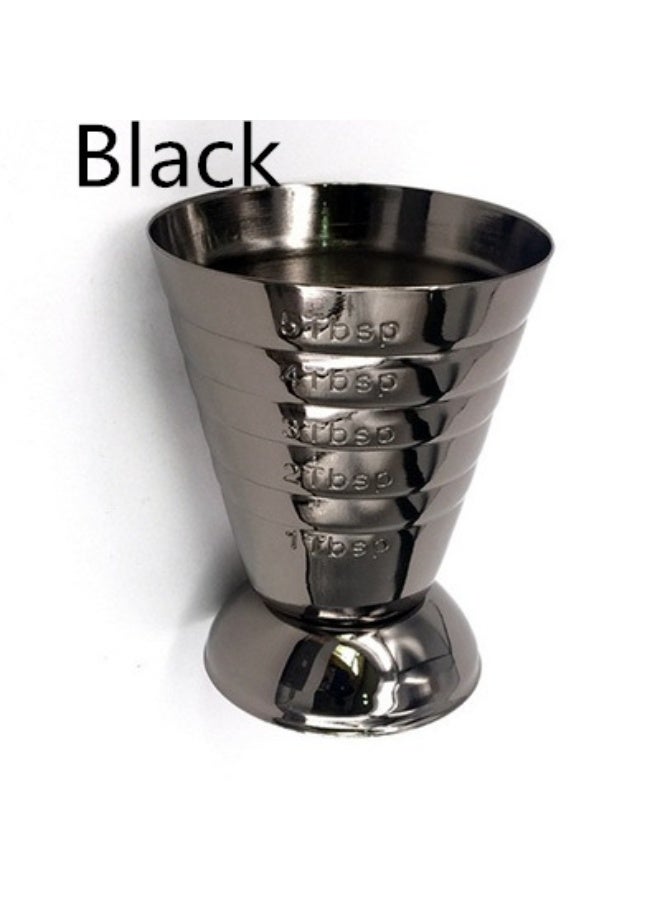 NIBEMINENT Indian Style Jigger Ounce Cup 30/60 Cocktail MeasuringMagic measuring cup 75ml black Magic measuring cup 75ml black 