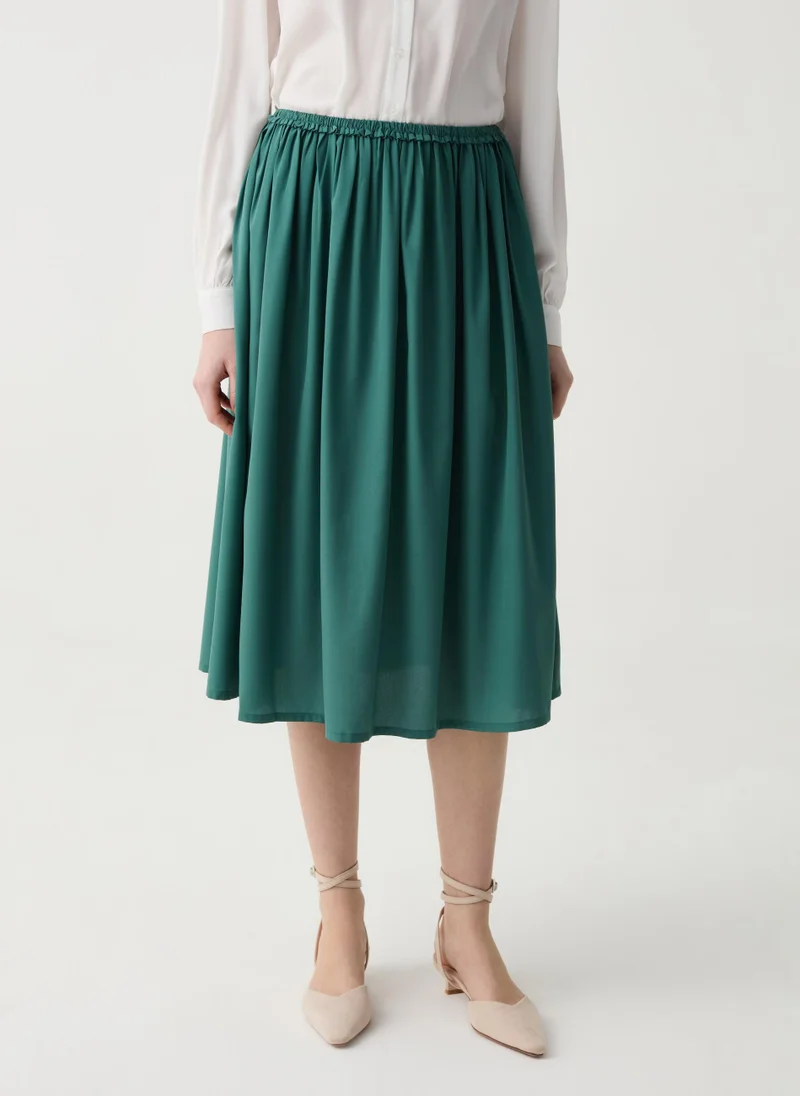 او في اس OVS Full Midi Skirt In Crãªpe