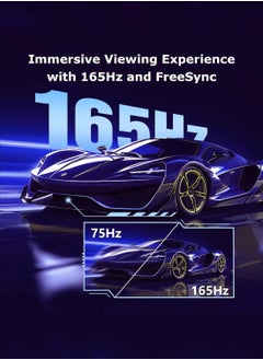 HILUKE 34 inch,3440 x 1440 Ultrawide Curved Gaming Monitor,165Hz UWQHD,1500R PC Screen,Curved Computer Screen with FreeSync, Adjustable Tilt  - Image 2