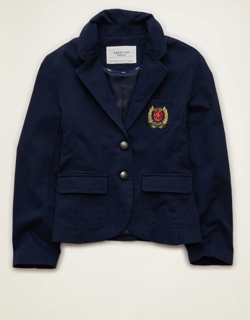 American Eagle  AE Shrunken Crest Blazer for Women | Best Price UAE