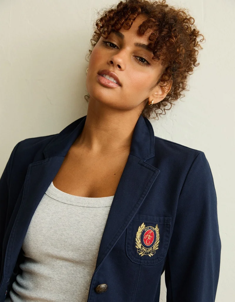 American Eagle  AE Shrunken Crest Blazer for Women | Best Price UAE