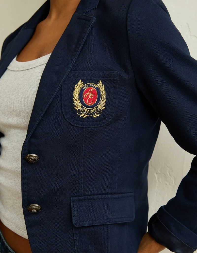 American Eagle  AE Shrunken Crest Blazer for Women | Best Price UAE