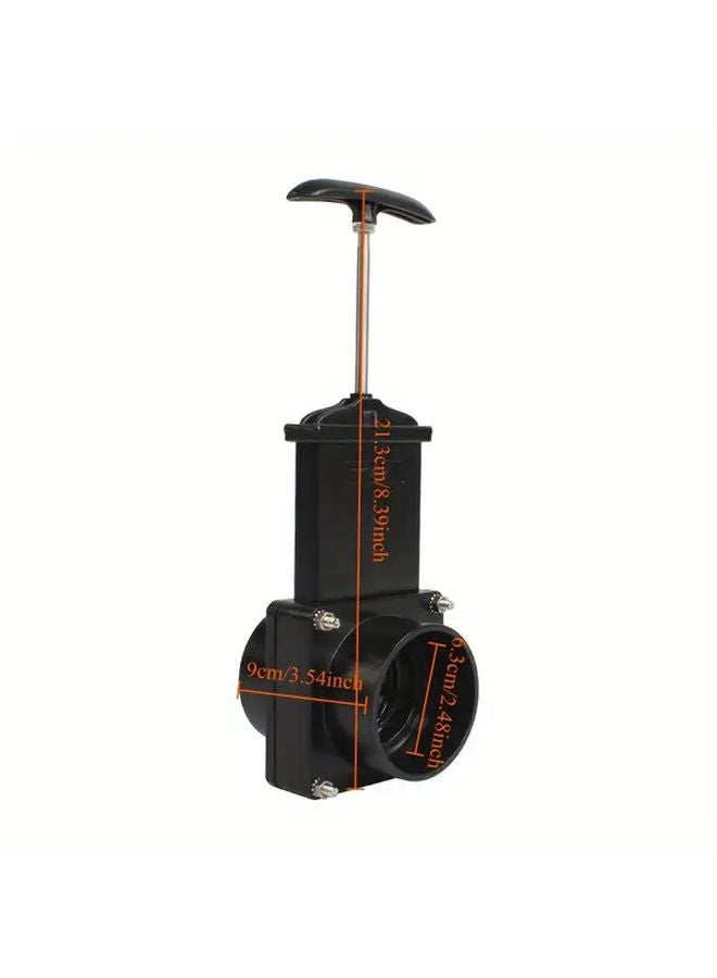 63MM Dual Function Drain Gate Valve For RV Motorhome Camper Caravan Clean Sewage Black Water Tanks - Image 1