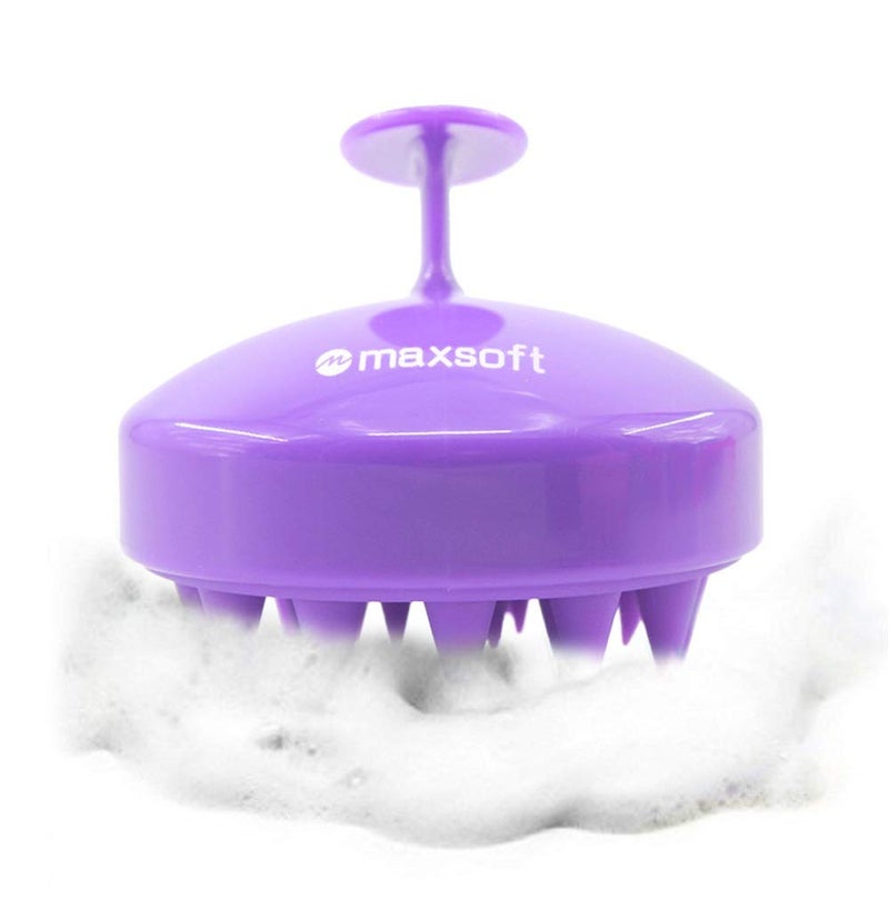 Maxsoft Hair Scalp Massager Shampoo Brush, Scalp Care Brush (Purple) - Image 2