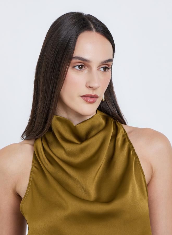 ستايلي بلوزة نسائية بياقة سلحفاة وحافة غير متماثلة من ستايلي - Image 3